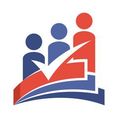 logo icon with the concept of leadership survey
