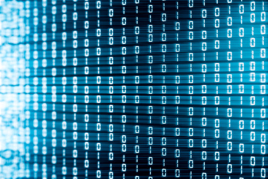 Technology Abstract digital information background. Binair code futuristic Hi-tech concept.