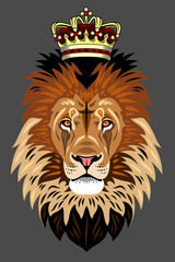 Portrait of a Lion in the Crown