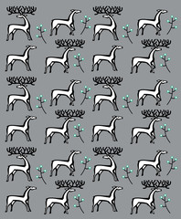 Background with fairy deers