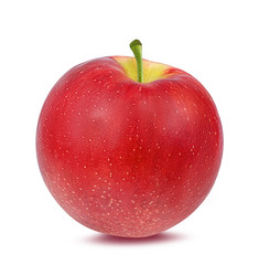 Fresh red apple isolated on white background with clipping path