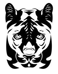 Stylized portrait of a panther