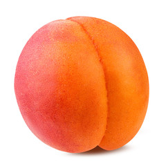 Fresh apricot isolated on white background with clipping path
