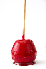 Candy Christmas apples isolated on white background © chandlervid85