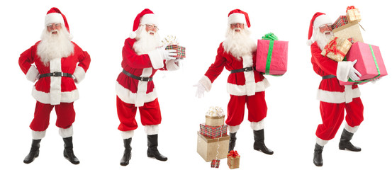 Set of Portraits Santa Claus - with Christmas Gifts