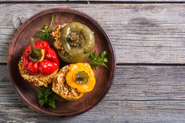Colorful stuffed peppers