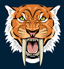 Portrait of a grin, the saber-toothed tiger