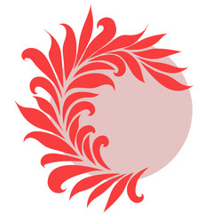 Obraz premium abstract illustration of frame from leaves