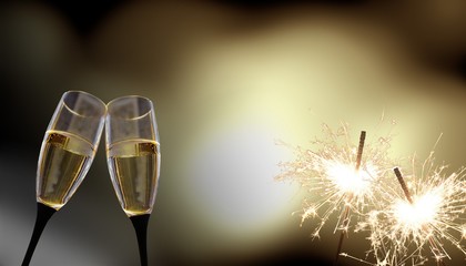Anstoßen - Neujahr / Silvester / Feier