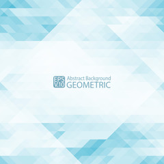 Abstract geometric azure background of triangles. Vector. For printing, Internet, packaging, design