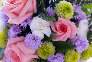 Flower arranging in social reunion baby shower in Guatemala