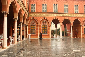 Naklejka na ściany i meble Portico di Palazzo Trecchi a Cremona