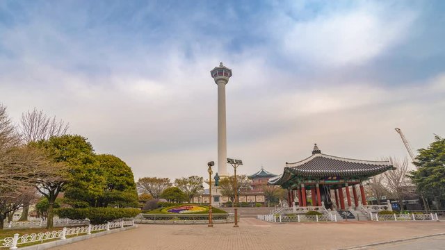 Busan tower timelapse, Busan, South Korea 4K Time lapse