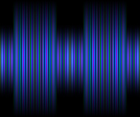 Abstract black neon background with vertical pink, purple stripes