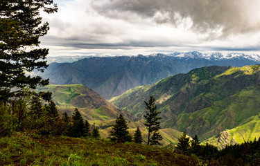 Rugged canyons and the Seven Devils Mountains in the Hells Canyon National Recreation Area