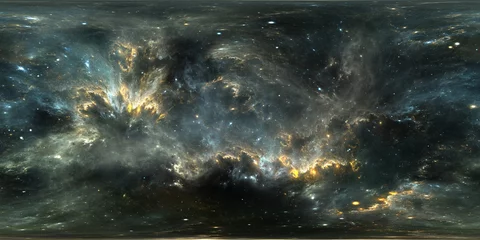 Weltraumhintergrund mit Nebel und Sternen. Panorama, Umgebung 360 HDRI-Karte. Gleichwinklige Projektion, sphärisches Panorama. 3D-Darstellung © Peter Jurik