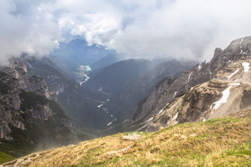 Mountains tracks of Tre Cime di Lavaredo (Drei Zinnen), Italy