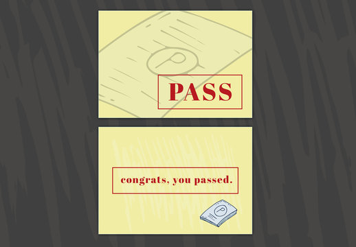School Exams Greeting Card Layout 05