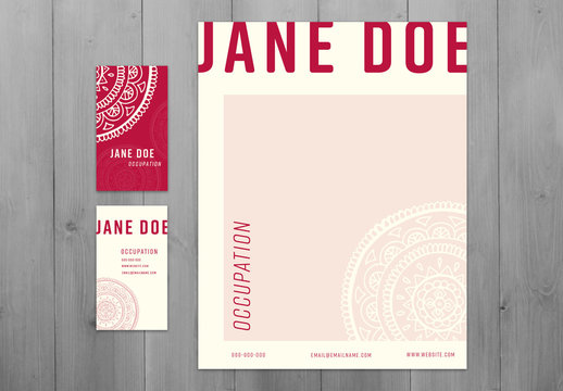 Abstract Design Business Card and Letterhead Layout