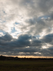 Obraz na płótnie Canvas beautiful dramatic cloudscape clouds silhouette skyline space nature