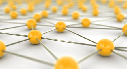 Yellow and silver network concept