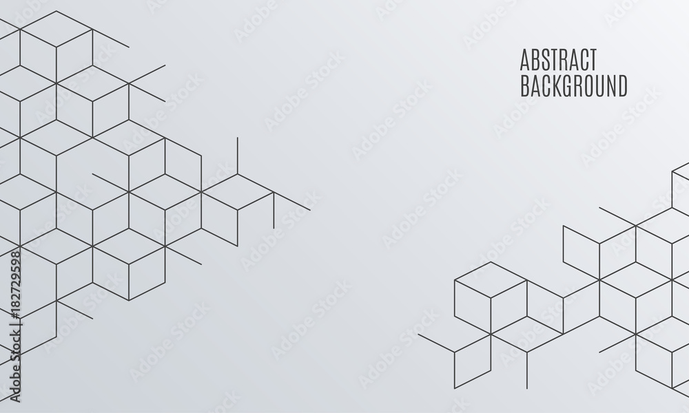 Wall mural vector abstract boxes background. square mesh.