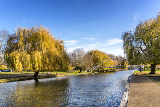 Bedford embankment on the river Ouse