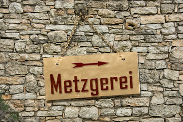 Schild 235 - Metzgerei