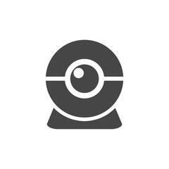 Web camera flat icon 