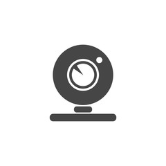 Web camera flat icon 