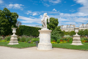 The Tuileries Garden on a summer day in Paris