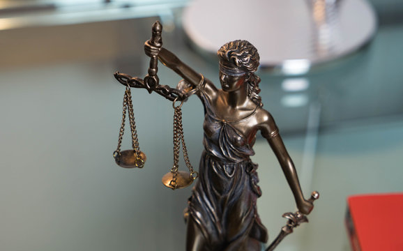Lady justice in an office of an attorney