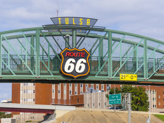 Historische Route 66 in Tulsa Oklahoma