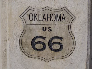 Fototapete Route 66 Famous Route 66 sign in Tulsa Oklahoma  © 4kclips