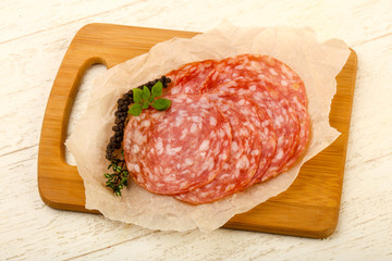 Sliced salami