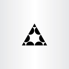 Fototapeta premium black triangle symbol geometric icon logo element vector