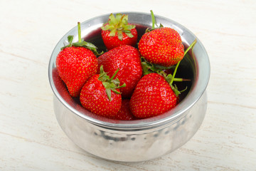 Strawberry in the bowl