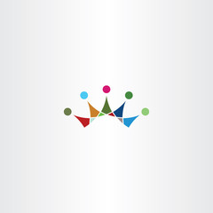 colorful crown icon symbol element vector