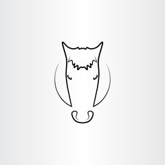 horse vector black icon symbol