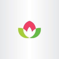 logo flower with leaves vector