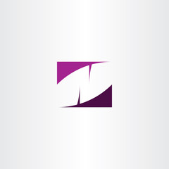 logo n icon letter symbol purple vector