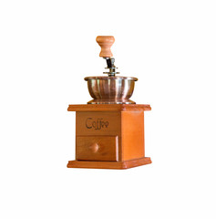 vintage coffee machine isolated on white