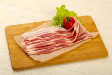 Raw bacon