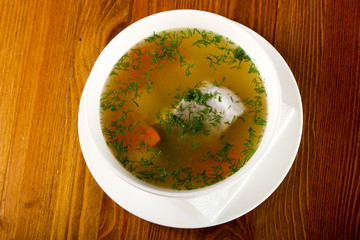 Fish soup with trout