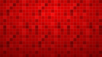 Abstract background of tiles in red colors