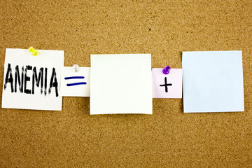 Conceptual announcement text caption inspiration showing Anemia Business concept for Medical...