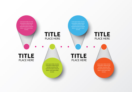 Text Circles with Mesh Grating Infographic