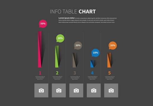 Twisted Bar Infographic with Photo Squares 