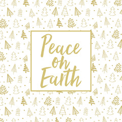 Obraz premium Hand drawn Christmas tree background with message