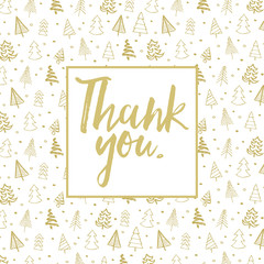 Hand drawn Christmas tree background with message